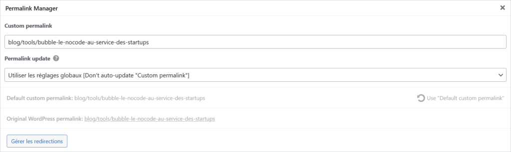 Supprimer le nom d'un CTP du slug avec CPT UI 4 image 2